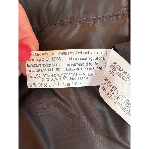 ZARA WOMAN Black Puffer Down/Feather Coat with Faux Fur Hood Zip Front Size S - Picture 9 of 14